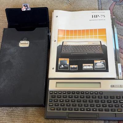 KKT103 - Vintage Hewlett Packard HP 75C Computer Calculator w/Module Cover & Manuals