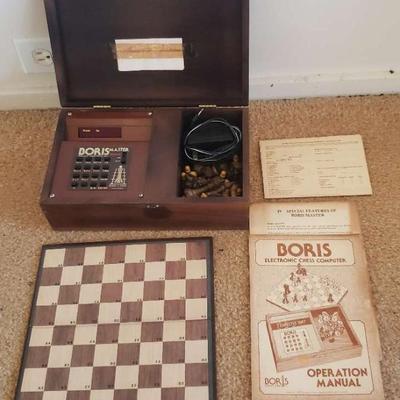 KKT056- Applied Concepts Vintage 1970's Boris Electronic Chess Computer COMPLETE SET 