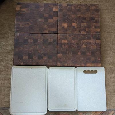 KKT074 - Wooden Butcher Blocks / Cutting Boards Black Walnut End Grain & Cutco