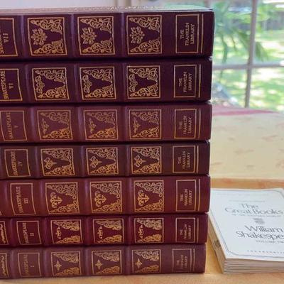 KKT389-The Franklin Library William Shakespeare Seven Volumes LE 25th Anniversary Leather Bound