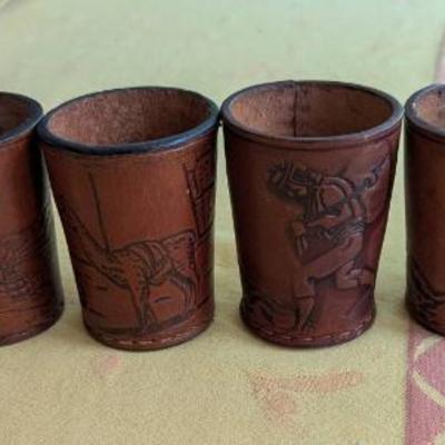 KKT169 - Shake, Rattle & Roll! Six Vintage Leather Dice Cups
