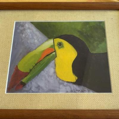 KKT038-Print of gouache painting of keel-billed toucan by Katie O’brien