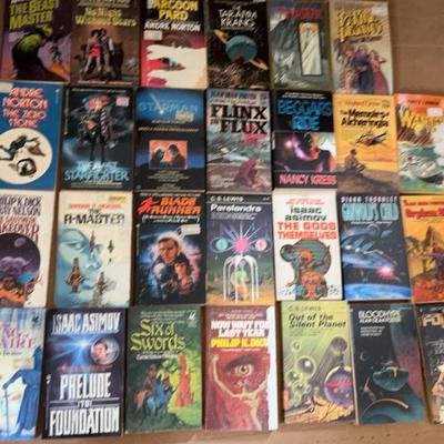 KKT206 - Twenty-Seven Vintage Collectible Sci-Fi Paperback Books by Various Authors