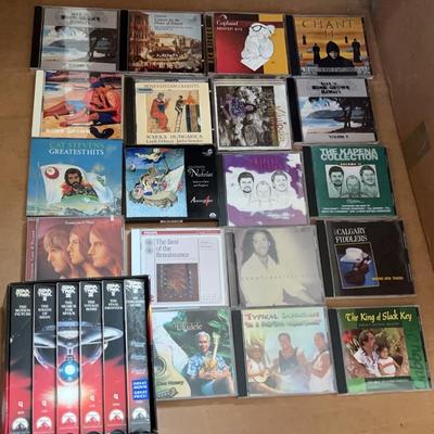 KKT241 - Hawaiian Music CDs & Vintage Star Trek VHS Movie Set
