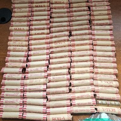 KKT338 - Penny For Your Thoughts Over 130 Rolls of Unsearched Pennies & More