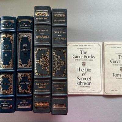 KKT400 - The Franklin Library Leather Bound The Life of Samuel Johnson & Tom Jones Five Books