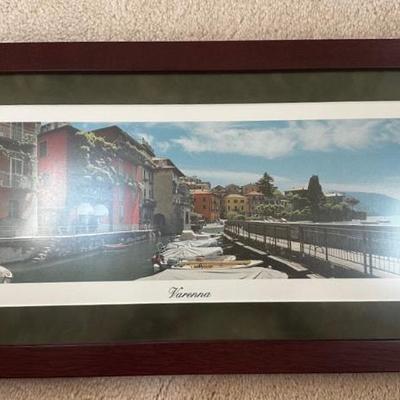 KKT285 - Framed Panoramic Photo Print Of Varenna, Italy
