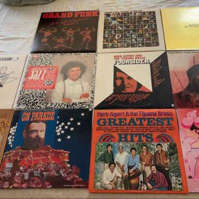 KKT327 - Eleven Vintage Jazz and Funk Genre Vinyl Record Albums