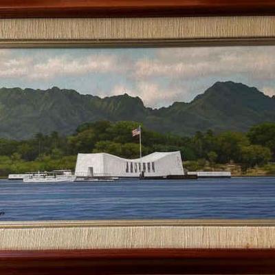 KKT029 - Gary Reed Limited Edition Signed “Arizona Memorial” Giclée on Canvas