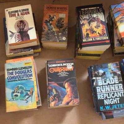 KKT201 - Fifty Vintage Collectible Sci-Fi Paperback Books by Various Authors