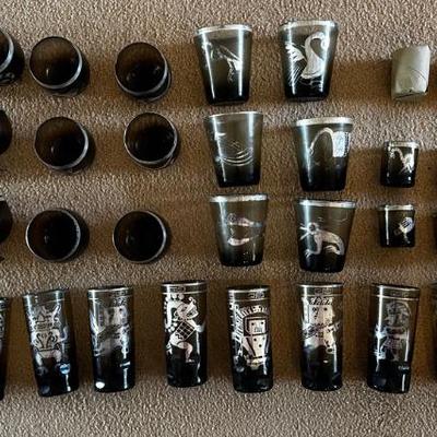 KKT407 - Set of 44 Aztec Design Assorted Glassware