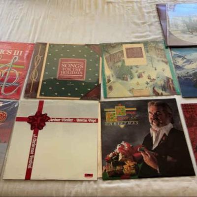 KKT324 - Nine Vintage Christmas Vinyl Record Albums