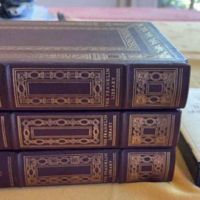 KKT392- The Franklin Library Leather Bound The Great Ideas 3 Volumes 25th Anniv. Limited Edition