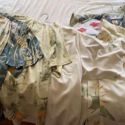 KKT381 - Lot of Eight Tommy Bahama Aloha Shirts