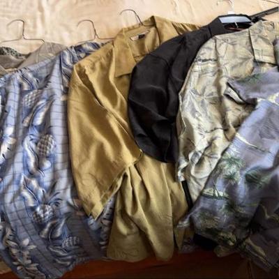 KKT382-Lot of Seven Tommy Bahama Aloha Shirts