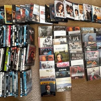 KKT216 - Large Assortment of DVDs and CDs - OWN Your Movies & Music!