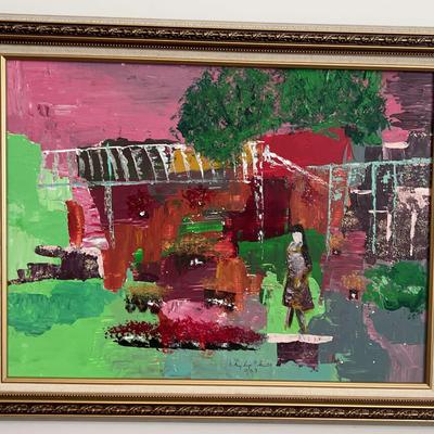 Flower Summer Market by Phyliss Shubs (Signed)