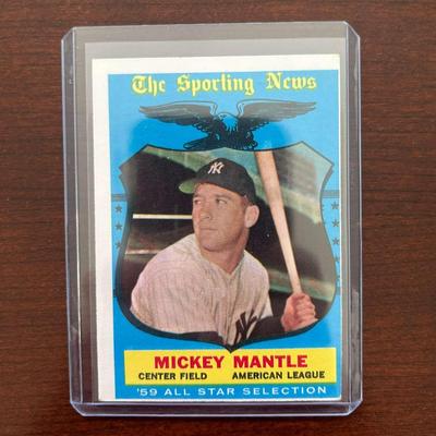 Mickey Mantle! The Sporting News All Star #564 - 1959 Topps Baseball Card. 