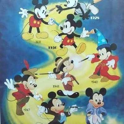 Mickey Mouse Through The Years Framed Poster