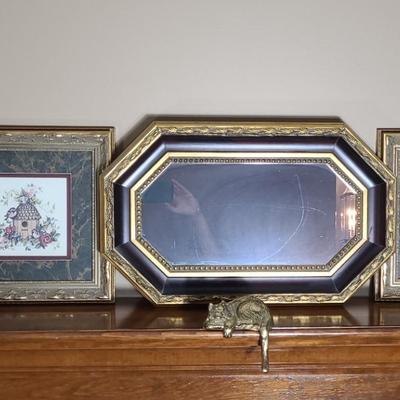 Franklin Picture Co. Prints, Mirror, Cat, & Candles