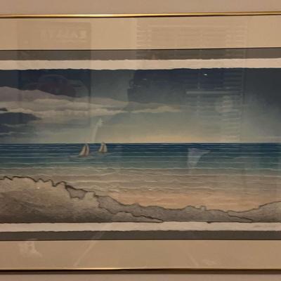 Sailboats by M.P. Marion (Signed)