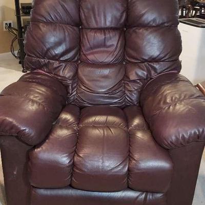 La-Z-Boy Leather Button Tufted Reclining Armchair