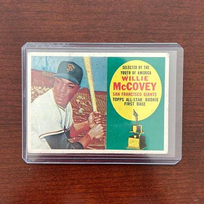 1960 Topps Baseball Card. Willie McCovey All Star Rookie #316