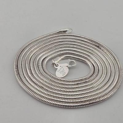 Sterling Silver Italian Snake Chain Necklace 
