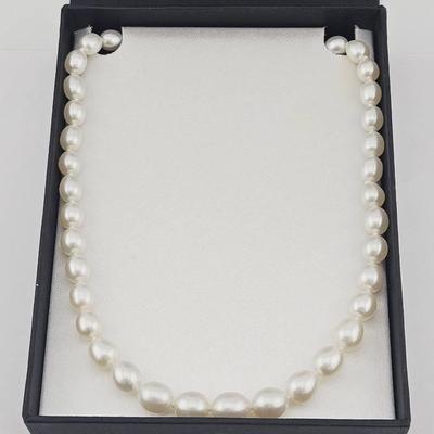 Sterling Silver Honora White 6-8mm Graduated Pearl Necklace 