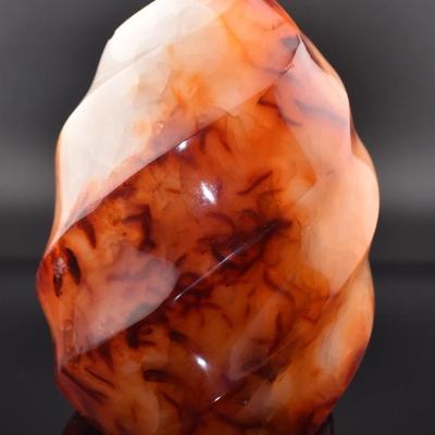 4.470 Carat Carnelian Carved Swirl