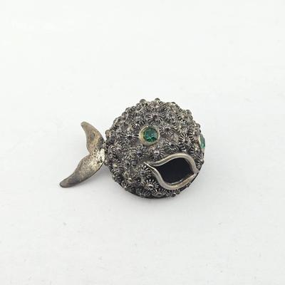 Sterling Silver Fish Brooch Pin