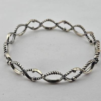 Sterling Silver Carolyn Pollack Cuff Bracelet 