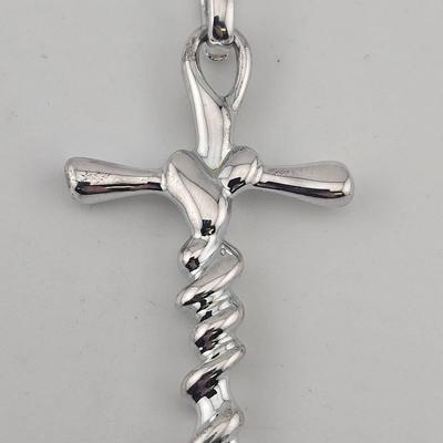Sterling Silver RLM Modernist Cross Pendant