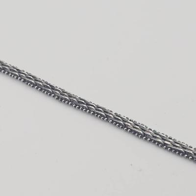 Sterling Silver Gate Link Bracelet 