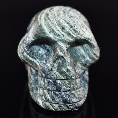 398.1 Carat Chrysotile Carved Skull