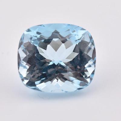 15.2 Carat Natural Unheated Cushion Blue Topaz 