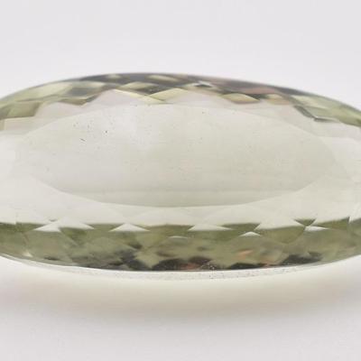 40.9 Carat Natural Elongated Oval Green Amethyst