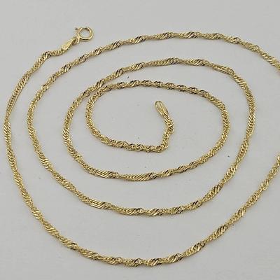 14k Gold Italian Milor Fine Chain Necklace 
