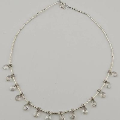 Sterling Silver CZ Necklace 