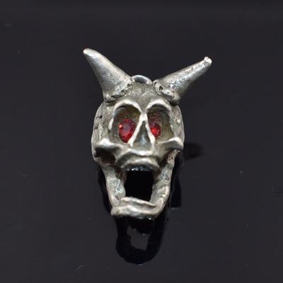 Horned Demon Skull Pendant