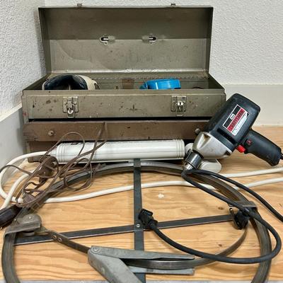 Flat Sewer Rod With Holder + Tool Box + Drill
