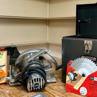Sears Circular Saw Portable With Metal Case + Other Helpful Cutting Tools 