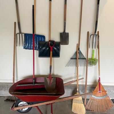 Wheelbarrow & Tools