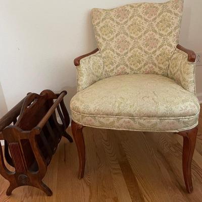 Vintage Parlor Chair, Brandt Magazine Rack