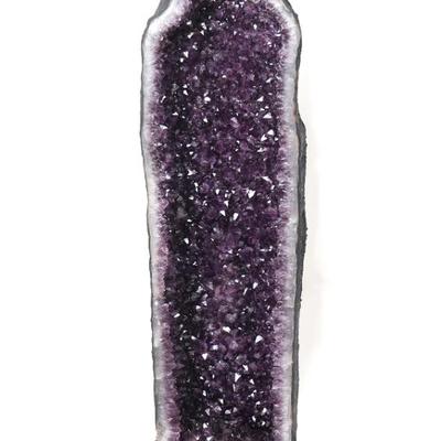 Sale Photo Thumbnail #256: Lot 256 stunning dark purple amethyst cathedral geode