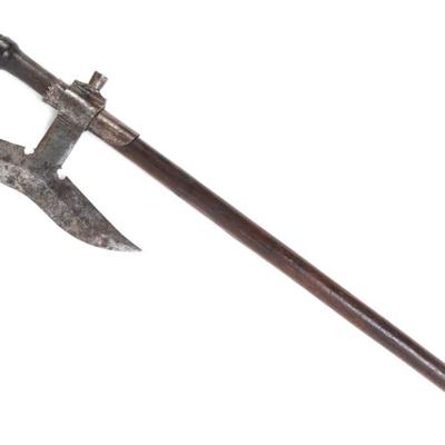 Sale Photo Thumbnail #27: Lot 27 indian bullova axe 18th 19th c.