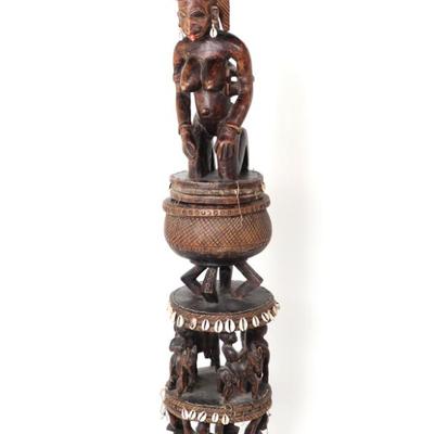 Lot 377 massive bambara bowl statue mali