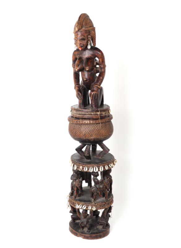Sale Photo Thumbnail #377: Lot 377 massive bambara bowl statue mali