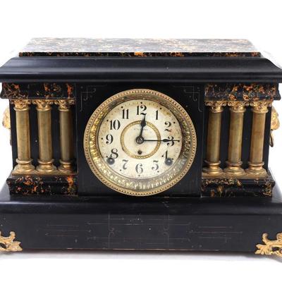 Lot 393 antique seth thomas adamantine 6 pillar mantle clock
