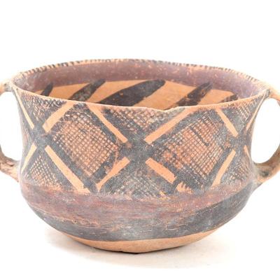 Sale Photo Thumbnail #310: Lot 310 chinese neolithic terracotta painted cup